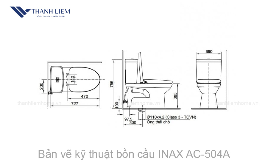 bon cau inax ac-504a nap dien tu cwh18vn