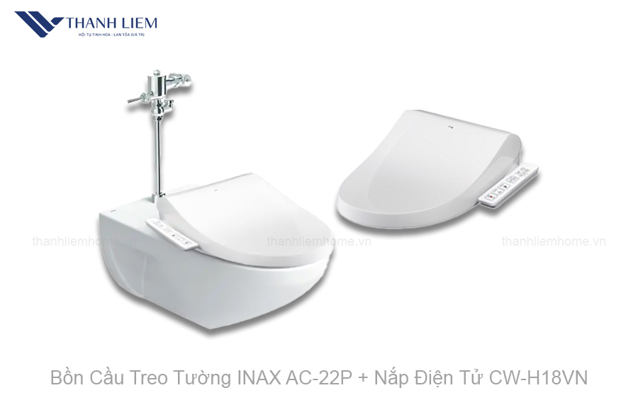 bon cau treo tuong inax ac-22p nap dien tu cwh18vn