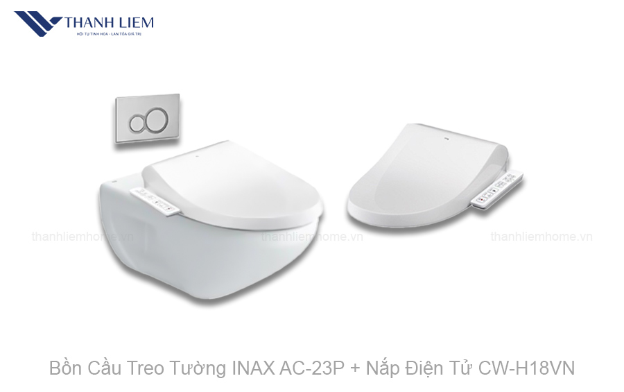 bon cau treo tuong inax ac-23p nap dien tu cwh18vn