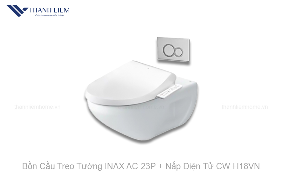 bon cau treo tuong inax ac-23p nap dien tu cwh18vn