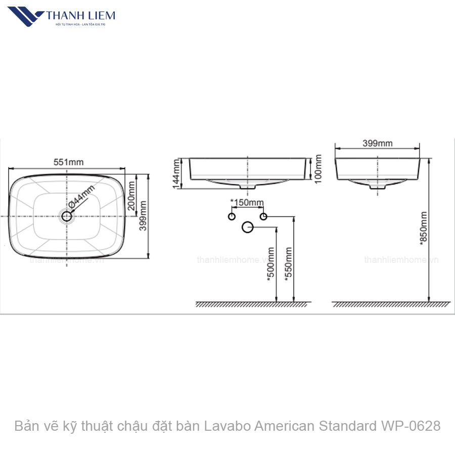 chau dat ban american standard wp-0628