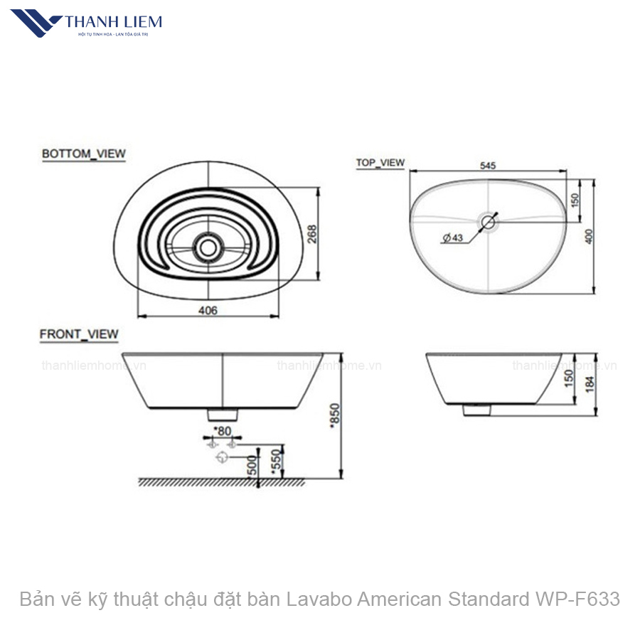 ban ve ky thuat chau dat ban american standard wp-f633