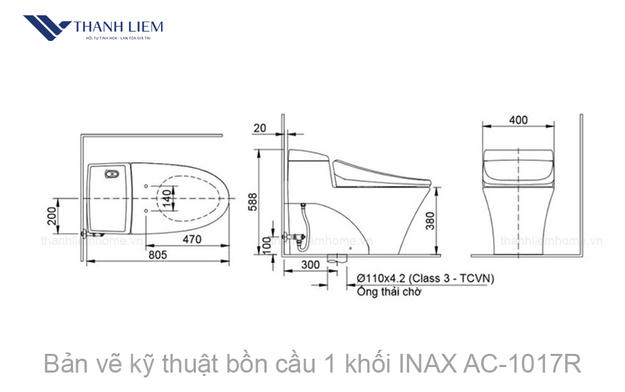 bon cau 1 khoi inax ac1017r nap rua co cws32vn