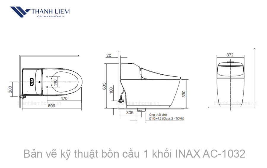 bon cau 1 khoi inax ac1032 nap rua co cws32vn
