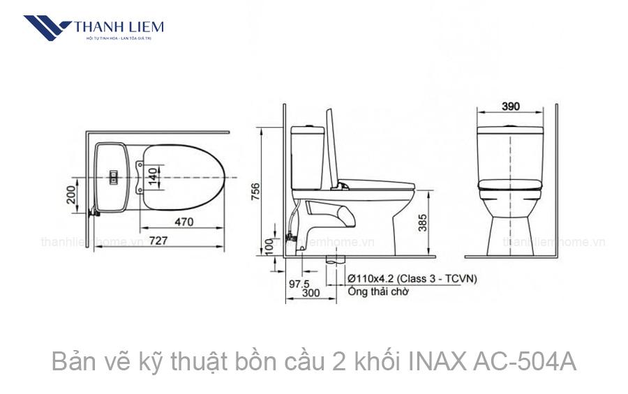 bon cau 2 khoi inax ac-504a nap dien tu cwh17vn