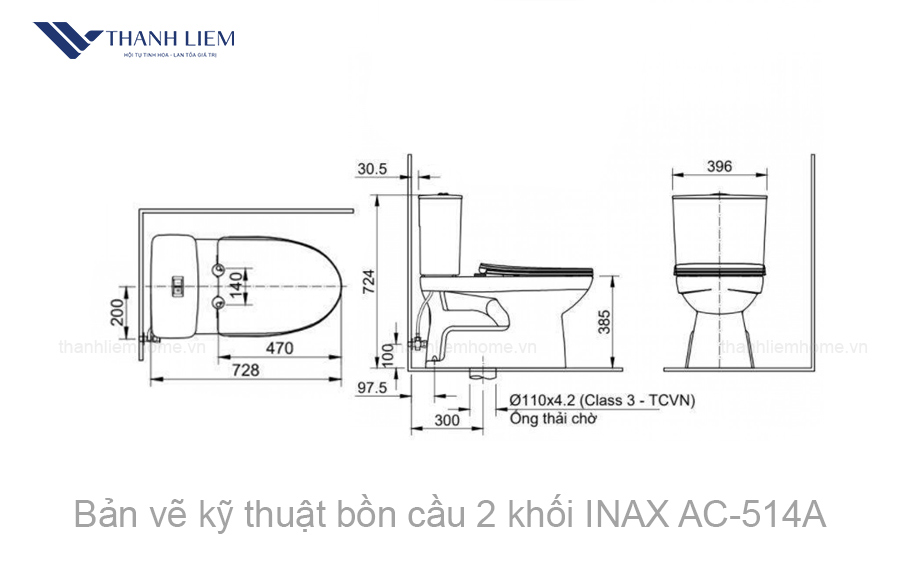 bon cau 2 khoi inax ac-514a nap dien tu cwh17vn
