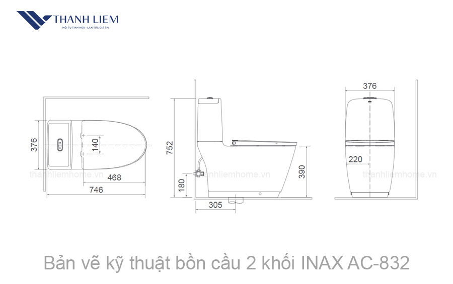 bon cau 2 khoi inax ac-832 nap dien tu wh17vn