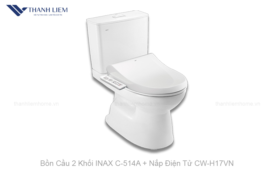bon cau 2 khoi inax c-514a nap dien tu cwh17vn