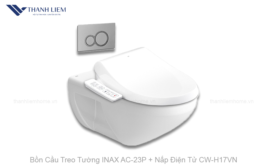 bon cau treo tuong inax ac-23p nap dien tu cwh17vn
