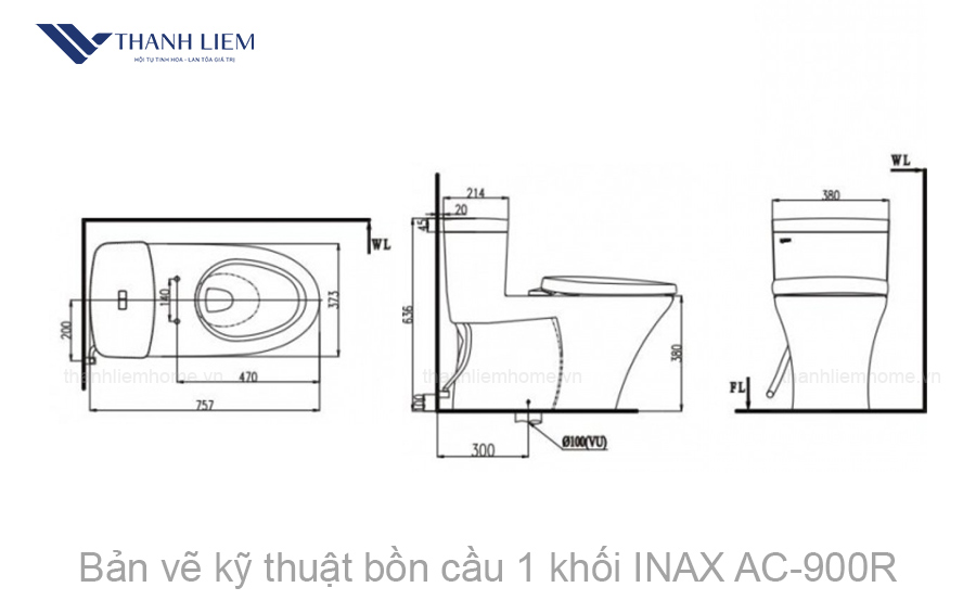 bon cau 1 khoi inax ac900r nap rua co cws32vn