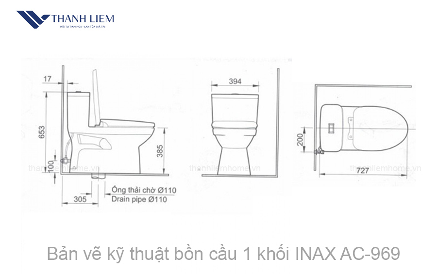 bon cau 1 khoi inax ac969 nap rua co cws32vn1