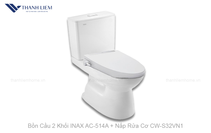 bon cau 2 khoi inax ac514a nap rua co cws321vn