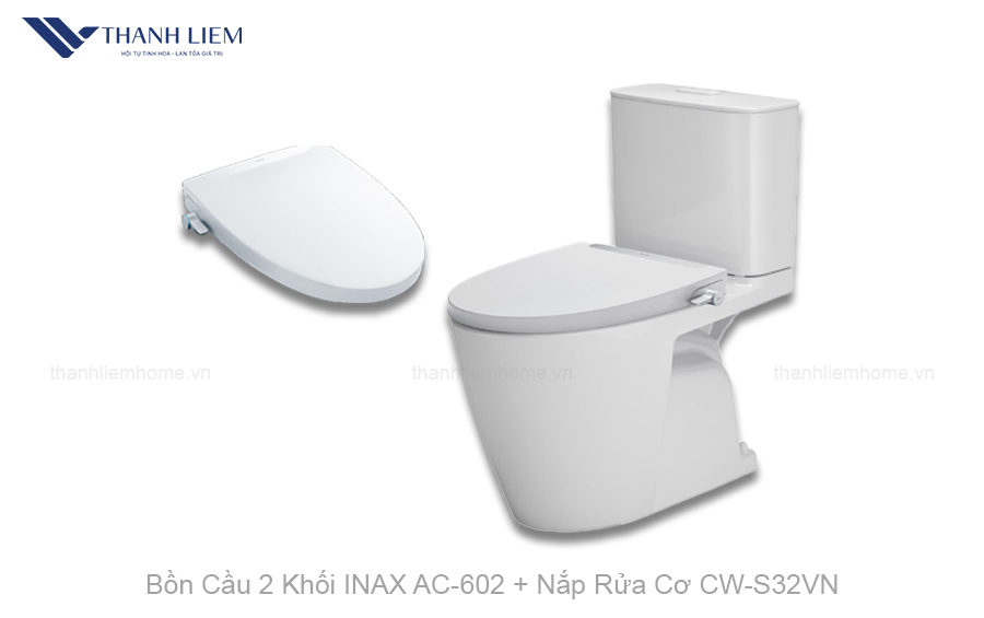 bon cau 2 khoi inax ac602 nap rua co cws32vn