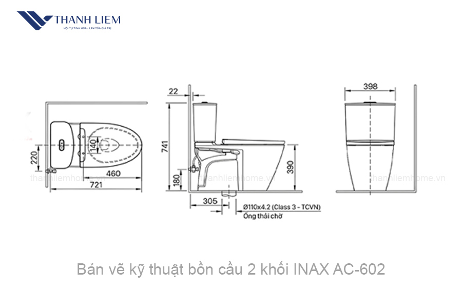 bon cau 2 khoi inax ac602 nap rua co cws32vn