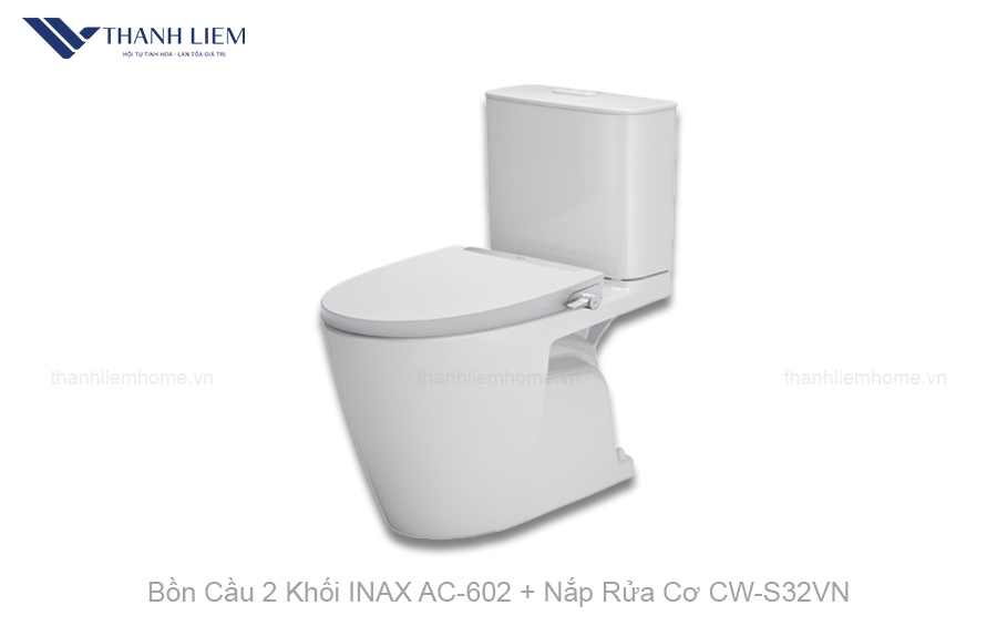 bon cau 2 khoi inax ac602 nap rua co cws32vn