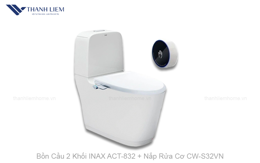 bon cau 2 khoi inax act832 xa tu dong nap rua co cws32vn