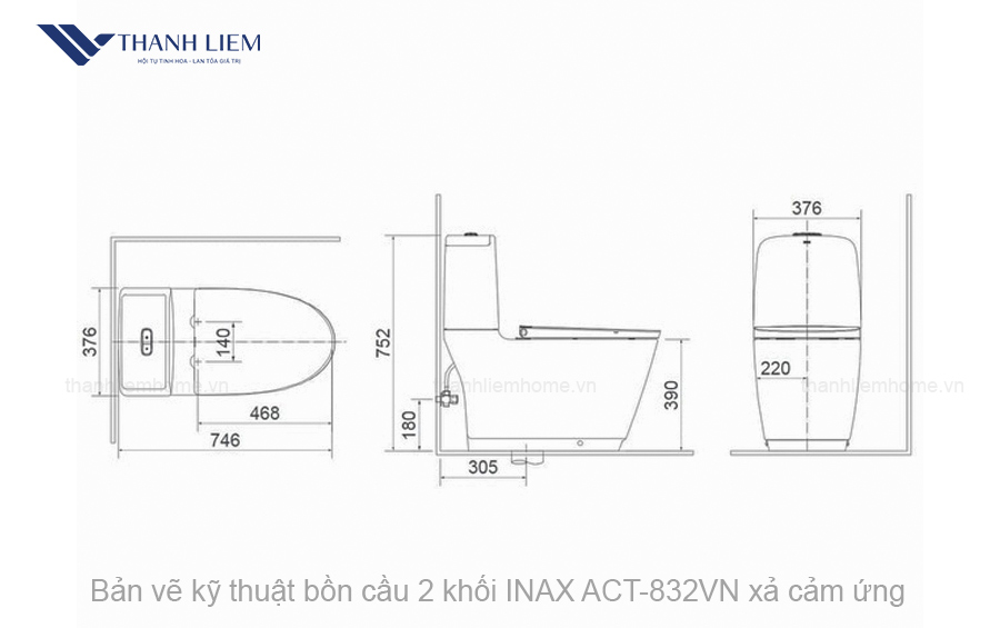 bon cau 2 khoi inax act832vn xa cam ung