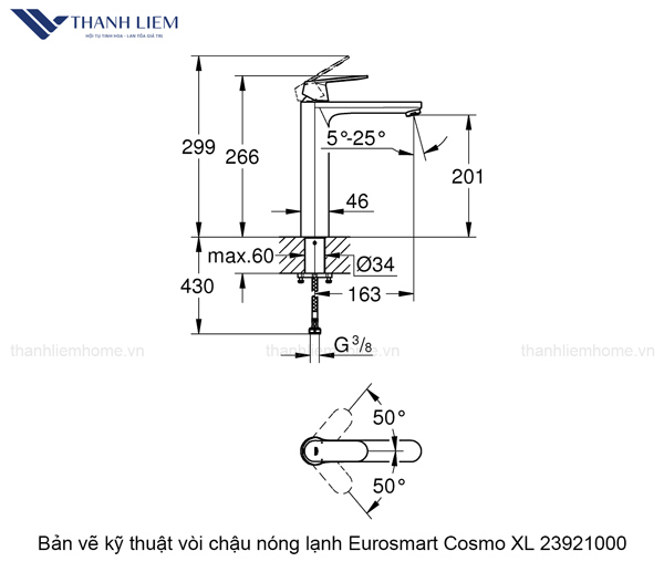 voi chau nong lanh eurosmart cosmo XL 23921000