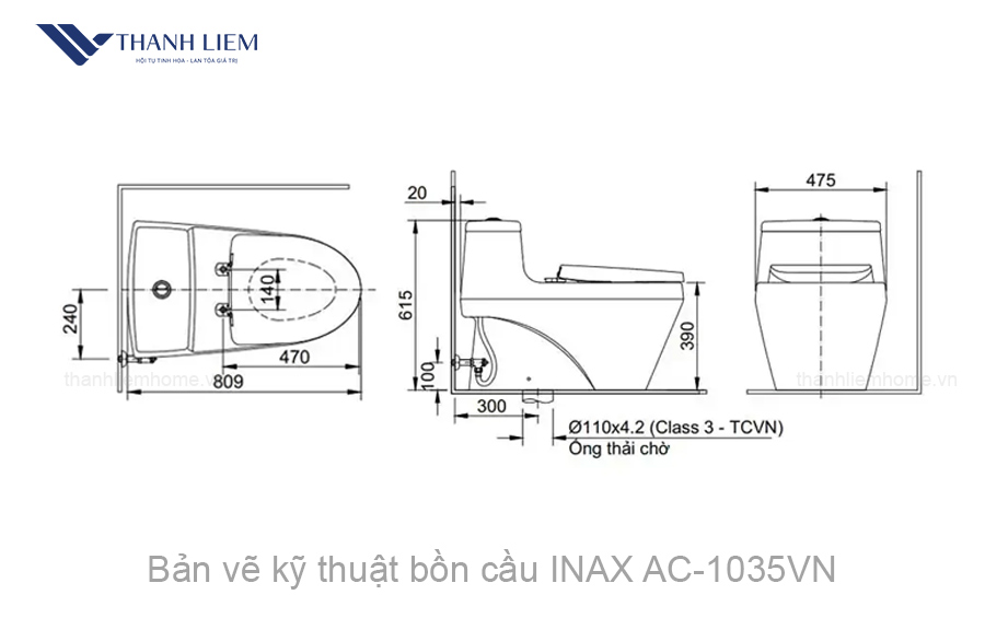 bon cau 1 khoi inax ac1035vn