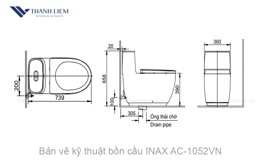 bon cau 1 khoi inax ac1052vn
