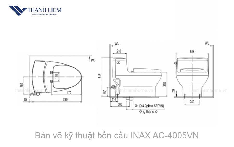 bon cau 1 khoi inax ac4005vn