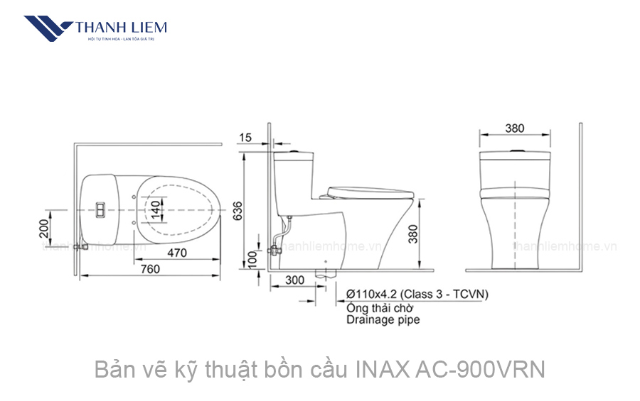 bon cau 1 khoi inax ac900vrn