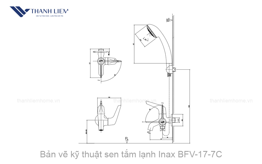 ban ve ky thuat sen tam lanh tang ap inax bfv-17-7c