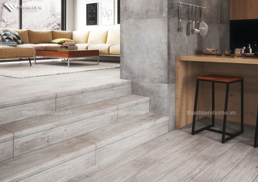 gach gia go op cau thang