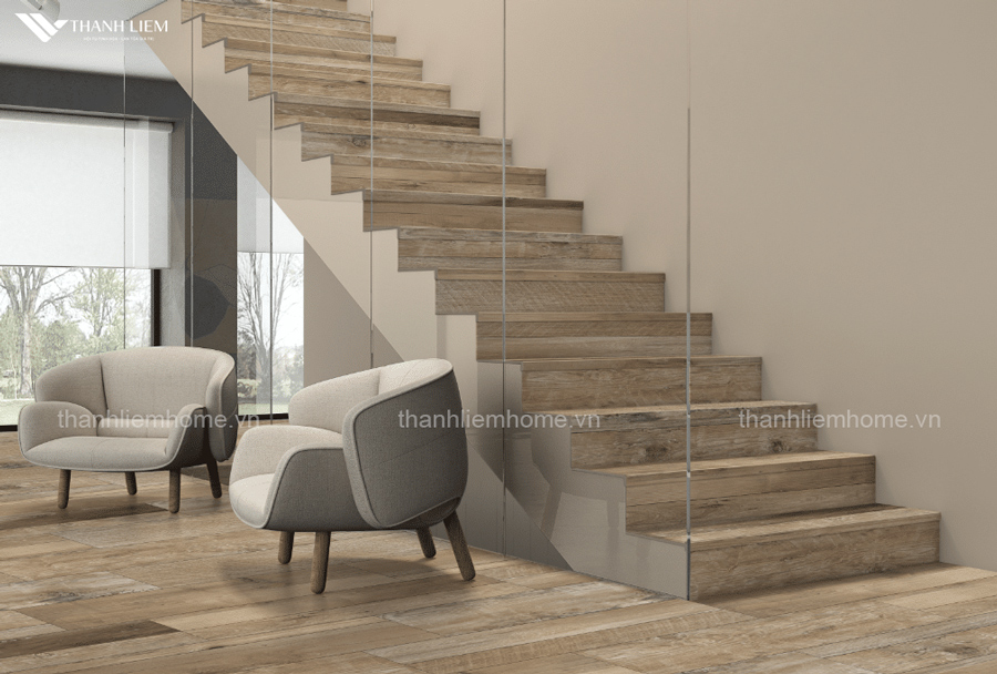 gach gia go op cau thang