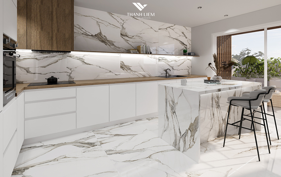 mau gach lat nen nha bep dep