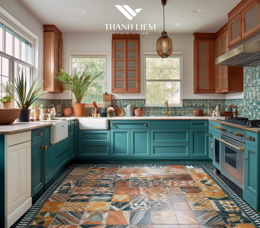 mau gach lat nen nha bep dep