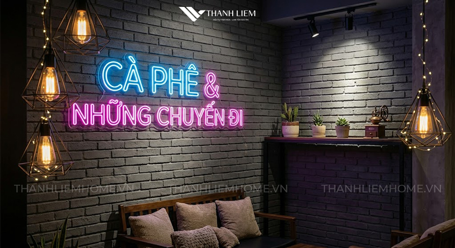 cach thiet ke den trang tri cho quan ca phe