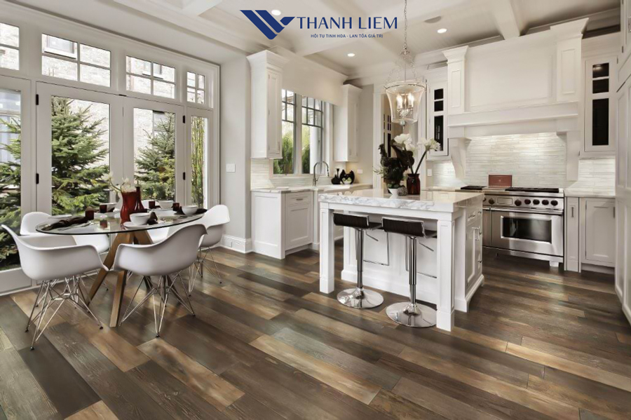 cach phoi gach nha bep giup gian bep tro nen dep sang va sang