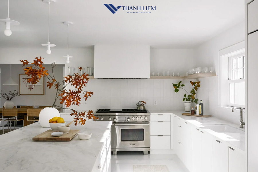 cach phoi gach nha bep theo gam mau sang