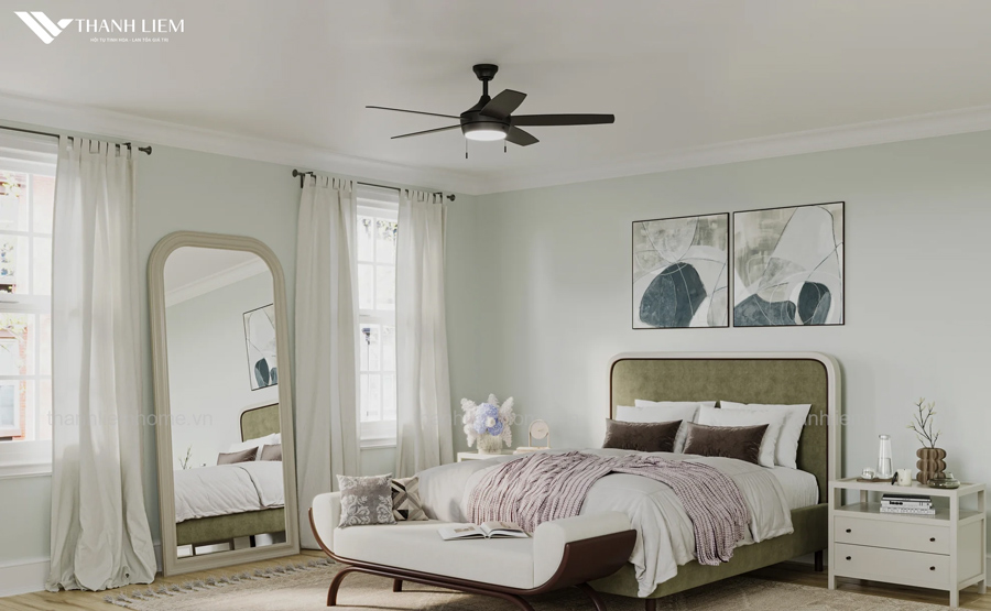 co nen lap quat tran phong ngu khong