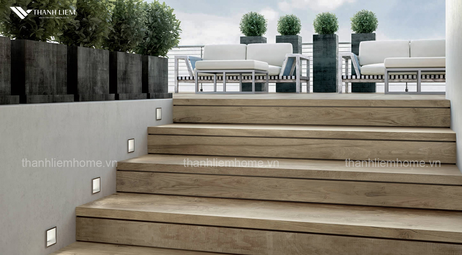 Bật mí 12+ mẫu gạch giả gỗ ốp lát cầu thang sang trọng nhất tháng 12/2025