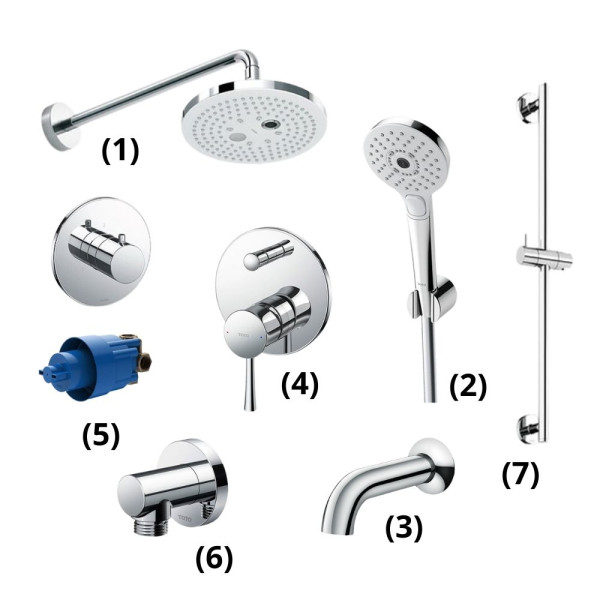 Bộ sen tắm âm tường 3 đường nước nóng lạnh TBW01004A TBW01010V TBS02001B TBS02304B TBV01103B TBN01102B TBW01014B TBW01016B