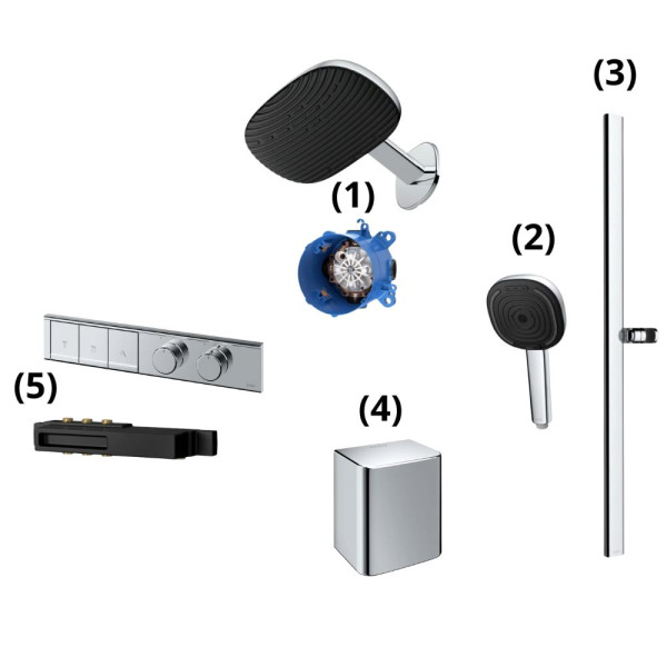 Bộ sen tắm âm tường 3 đường nước nhiệt độ TBG13304A TBN01001B TBW15CE0A TBW15AB0A TBW07018A TBW160N0A