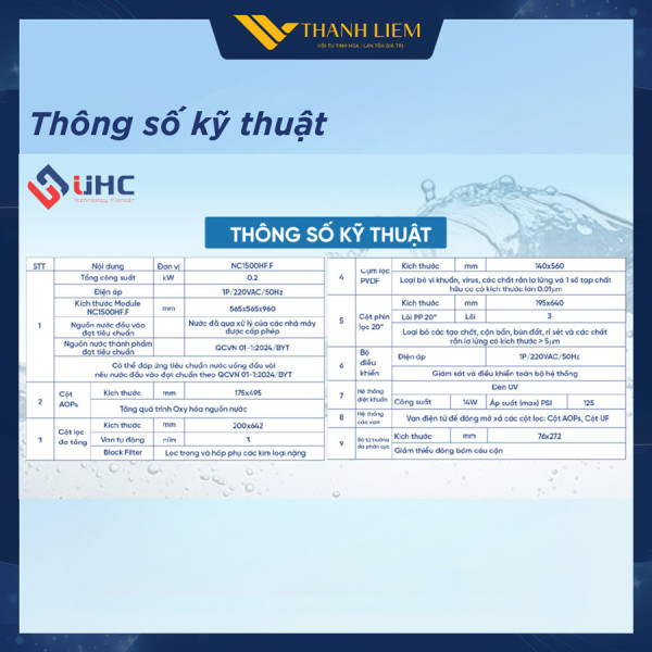 he thong xu ly nuoc tong uhc nc1000hf