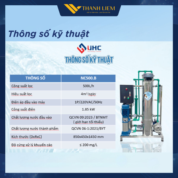he thong xu ly nuoc tong uhc nc500b