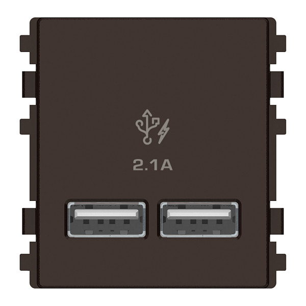 ổ sạc USB, loại đôi, size S Zencelo A (8432USB_BZ) , màu đồng