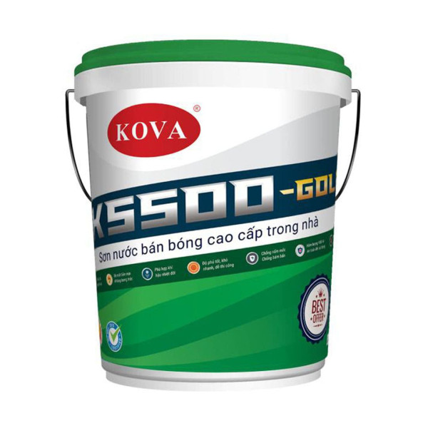 Sơn KOVA K5500-GOLD- Sơn bán bóng cao cấp trong nhà