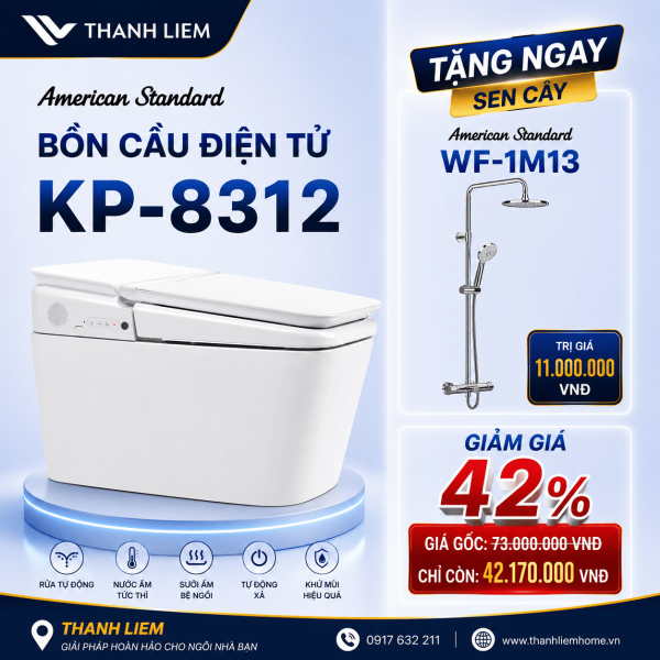 Bồn cầu điện tử American Standard KP- 8312
