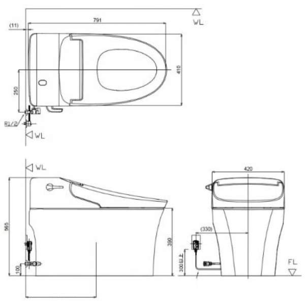 bon cau dien tu american standard wp-5017