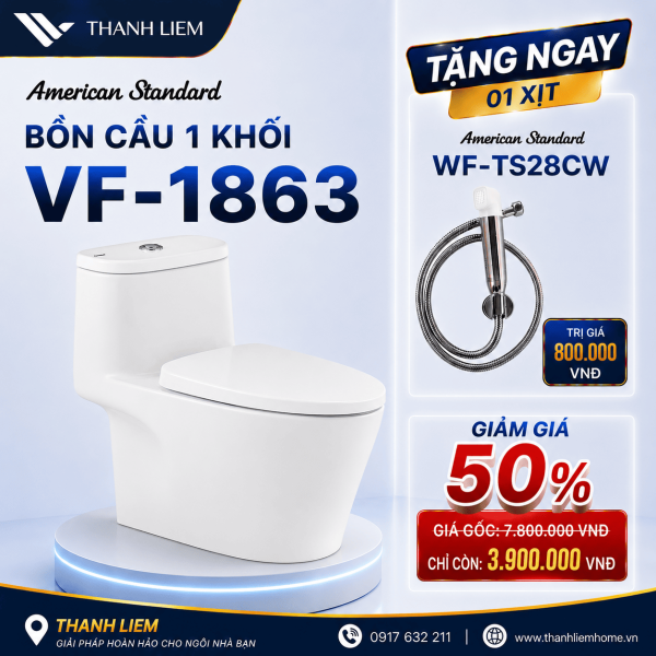 Bồn cầu 1 khối American VF-1863 