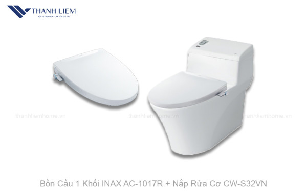 Bồn Cầu 1 Khối INAX AC-1017R + Nắp Rửa Cơ CW-S32VN