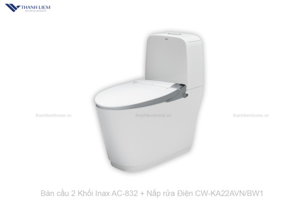Bàn cầu 2 Khối Inax AC-832 + Nắp rửa Điện CW-KA22AVN/BW1
