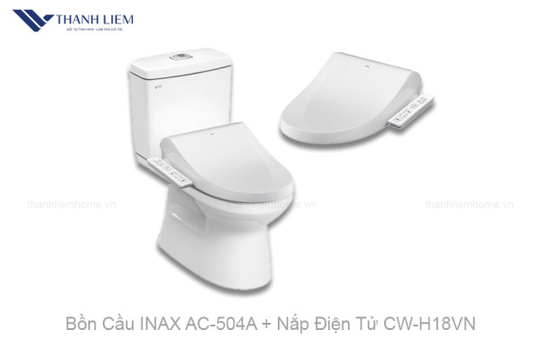 Bồn Cầu INAX AC-504A + Nắp Điện Tử CW-H18VN