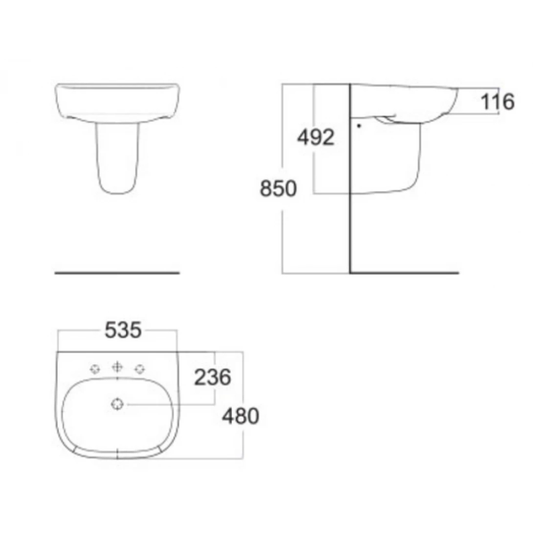 chau rua treo tuong american standard active 0955-wt