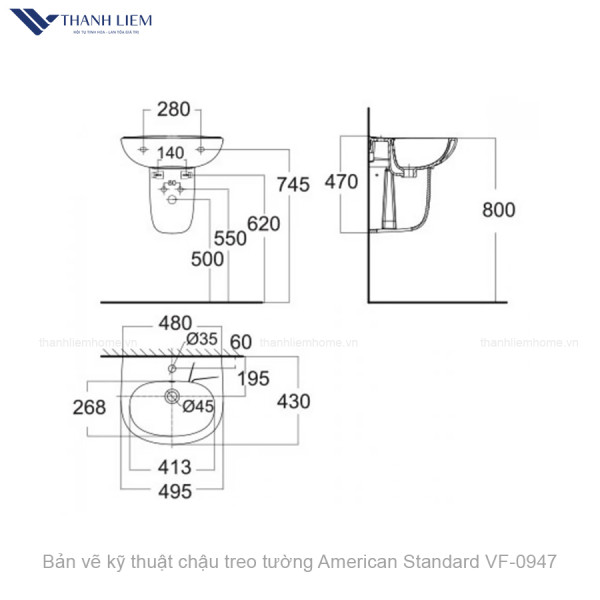 ban ve ky thuat chau treo tuong american standard vf-0947